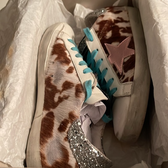 Golden goose sneakers Super star cow pony -metallic pink. Size 36. - Picture 9 of 11